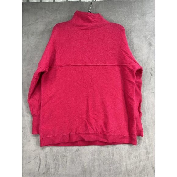 New Free People Ottoman Cashmere Tunic Sweater Hot Hot Pink Oversized - Picture 5 of 7